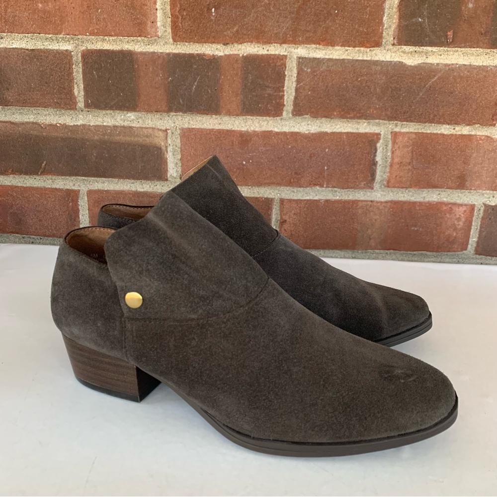 Aerosoles Women's Diane Ankle Boots Olive Green Leather US 6 M